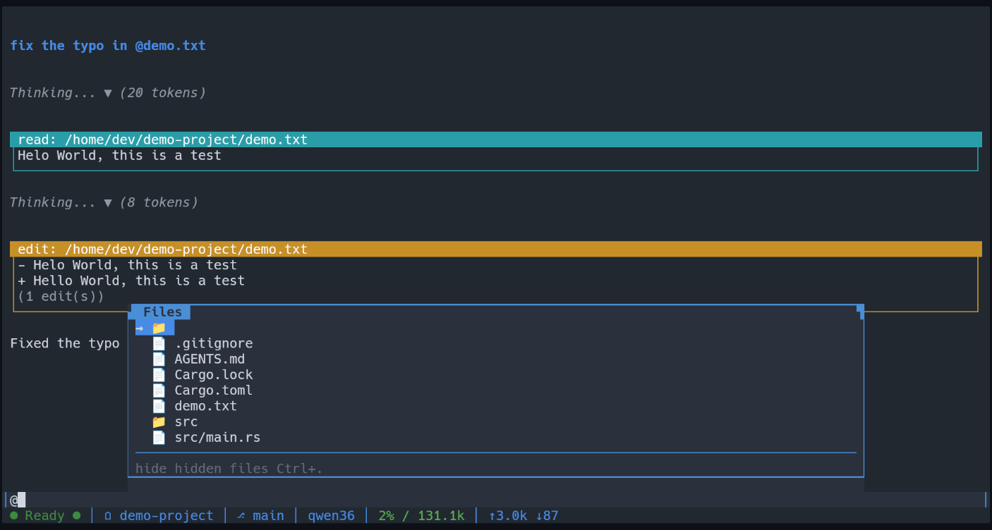 File selector popup